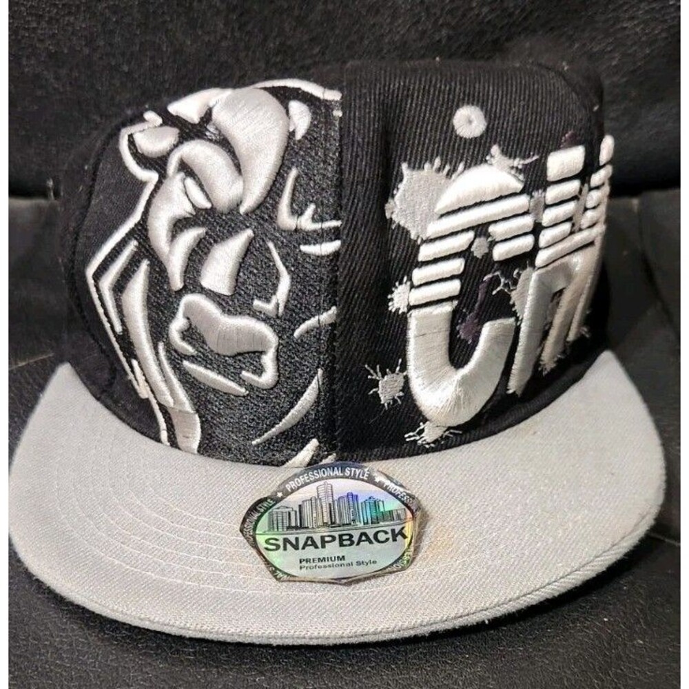 Chicago Bulls Big Logo Gray And Black Snapback Cap